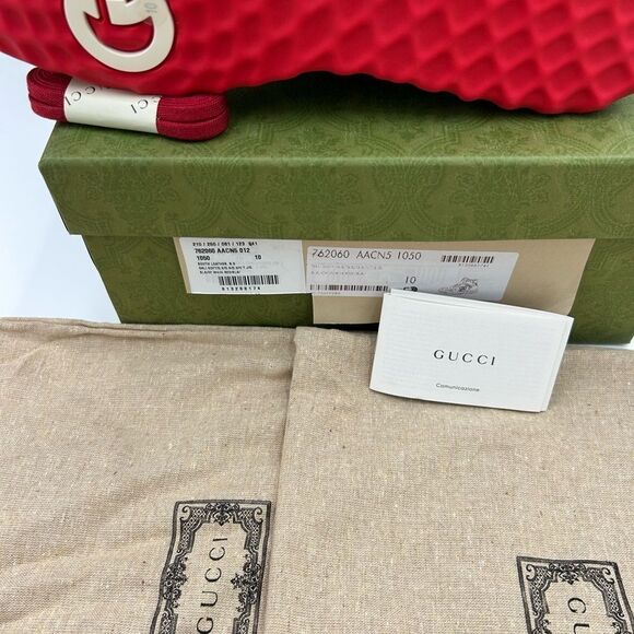 Men’s Gucci Mac 80 high top leather sneakers size 10 made in Italy - Picture 9 of 10